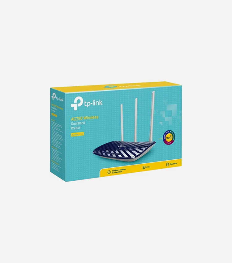 TP-Link Archer C20 Wi-Fi 5 IEEE 802.11ac Ethernet Wireless Router - Dual Band - 2.40 GHz ISM Band - 5 GHz UNII Band