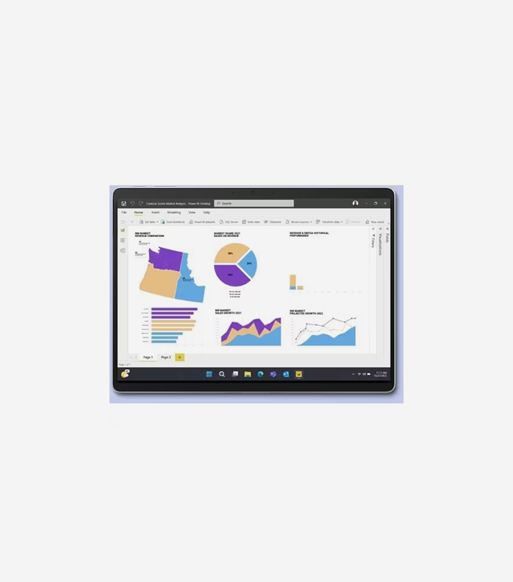 Microsoft Surface Pro 9 Tablet - 13" (330.20 mm) - 8 GB - 512 GB SSD - Windows 11 Pro 64-bit - Graphite -core (10 Core) i5-1245U - 2880 x 1920